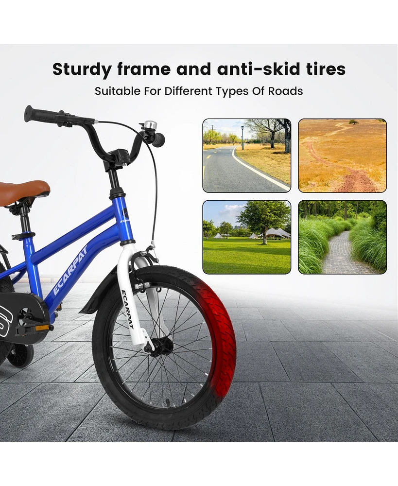 Simplie Fun Safe Kids Bike Durable Brakes, Pneumatic Tires, Sturdy Frame, Reflectors