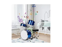 Slickblue 5 Pieces Junior Drum Set with 5 Drums