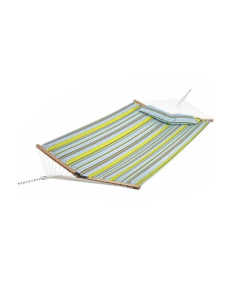 Slickblue Patio Hammock Foldable Portable Swing Chair Bed with Detachable Pillow