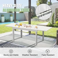 Expandable Aluminum Outdoor Dining Table Rustproof, Lightweight, Stylish