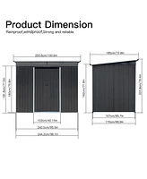 Metal garden sheds 6ftx8ft outdoor storage sheds Acrylic Total