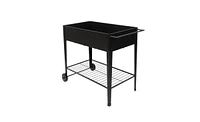 Simplie Fun Aveyas Mobile Metal Raised Garden Bed Cart with Legs, Elevated Tall Planter Box with Wheels for Outdoor Indoors House Patio Backyard Veget