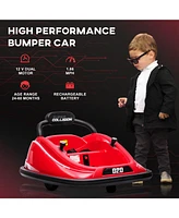 Streamdale Furniture Kid-Driven or Remote Control Electric Bumper Car Realistic Ride with Sound Effects and 360° Rotation