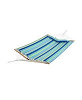 Slickblue Patio Hammock Foldable Portable Swing Chair Bed with Detachable Pillow