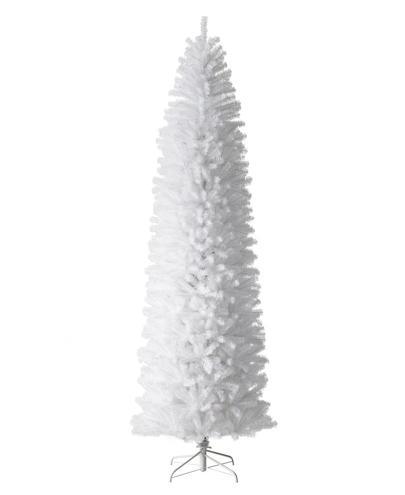 Glitzhome 9ft Pencil Tinsel Artificial Christmas Tree