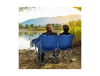 Slickblue Folding Camping Chair with Bags and Padded Backrest