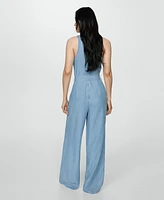 Mango Women's Bow Detail Lyocell Jumpsuit