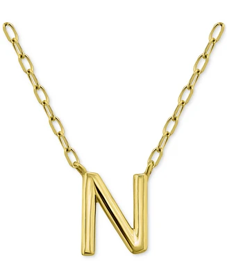 Giani Bernini Initial N Pendant Necklace in 18k Gold-Plated Sterling Silver, 16" + 2" extender, Created for Macy's