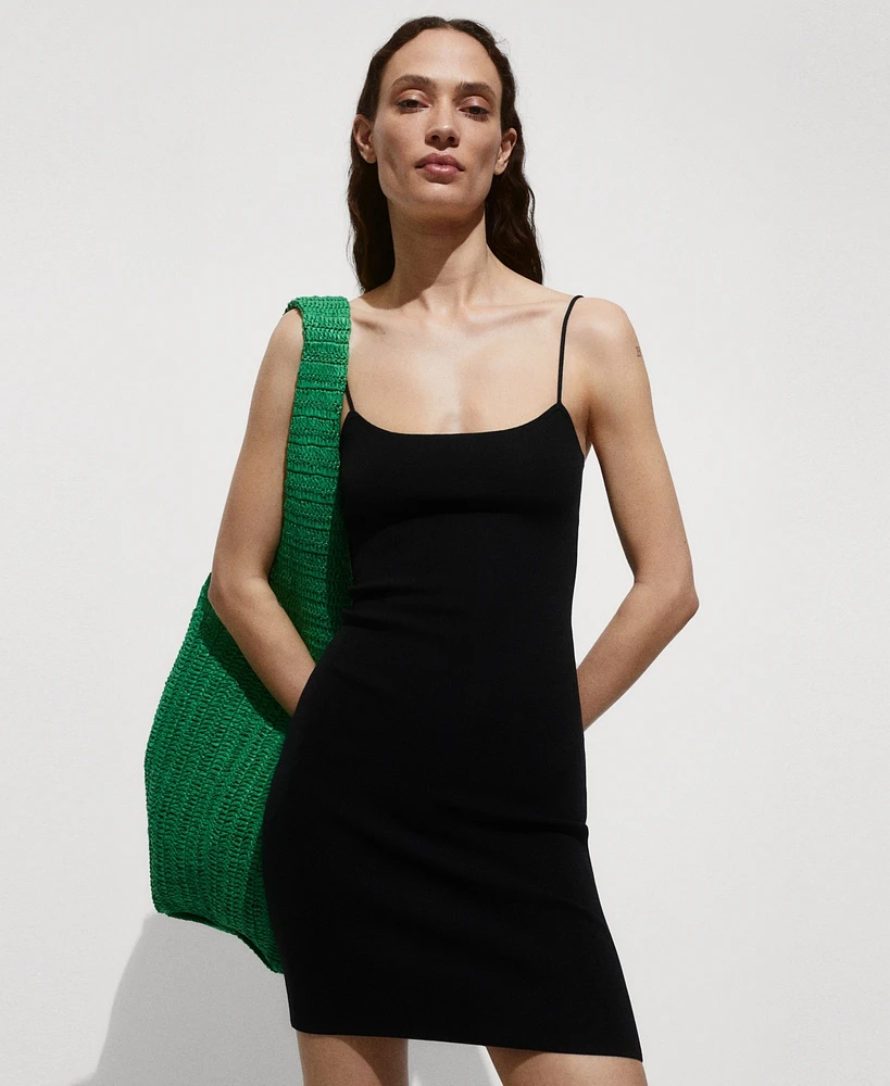 Mango Women's Short Knitted Dress