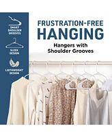 Lifemaster Plastic Clothes Hanger Set - 100 Pieces Versatile, Lightweight, Space-Saving, Non-Slip, Slim Designed, Dry and Wet Clothes Hanger Set