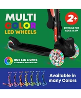 Kids Scooter – Foldable Seat Led Wheel Lights Illuminate When Rolling Children and Toddler 3 Kick Adju
