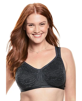 Comfort Choice Women's Easy Enhancer Lace Wireless Bra