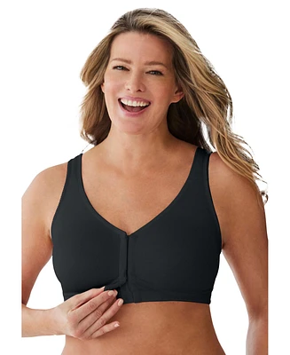 Comfort Choice Women's Front Hook Wireless Breathe Bra