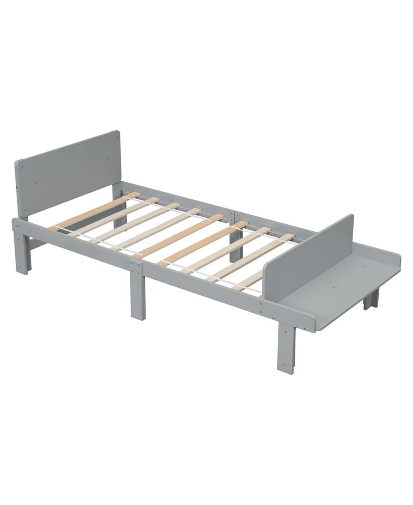 Simplie Fun Twin Bed With Footboard Bench