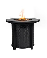 Simplie Fun 30inch Propane Round Fire Table 40000BTU Propane Fire Pit Table