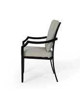 Modern Aluminum Dining Chair Set with Water-Resistant Cushions
