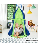 Slickblue Boys 2-in-1 40 Inch Hanging Chair Detachable Swing Tent