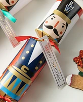 Glitzhome 8PK 1.50''D X 10.00''H Christmas Nutcracker Party Cracker with Gift Contents