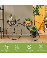 Slickblue Tricycle Plant Stand Flower Pot Cart Holder in Parisian Style