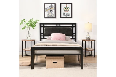 Simplie Fun Sturdy Metal Twin Bed Frame for Modern Comfort