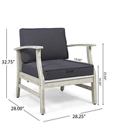 Acacia Wood Club Chair Durable, Modern, Colorful Patio Seating