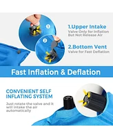 Slickblue Self-Inflating Camping Outdoor Sleeping Mat with Pillows Bag