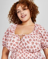 And Now This Trendy Plus Puff Sleeve Top, Created for Macy's