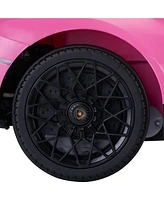 Streamdale Furniture Pink Lamborghini Electric Ride-On Car with Drifting and Parental Control