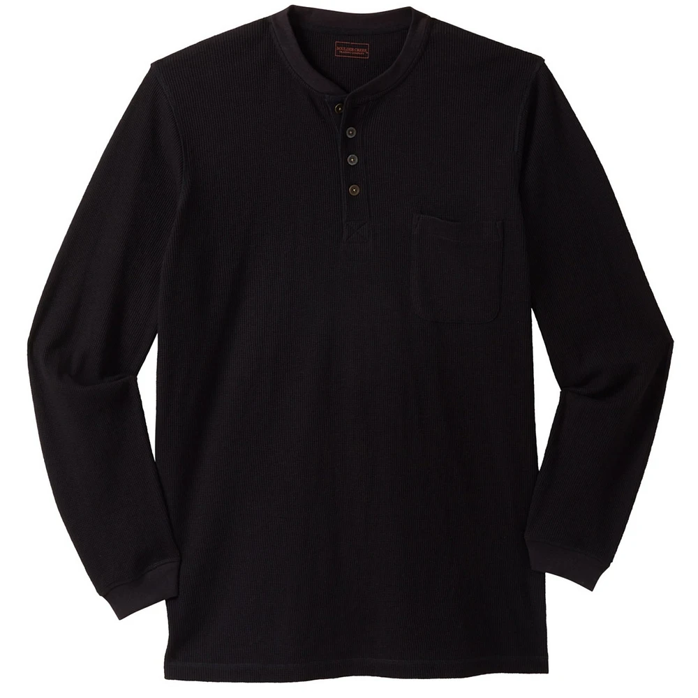 Boulder Creek Big & Tall by KingSize Thermal Pocket Longer-Length Henley