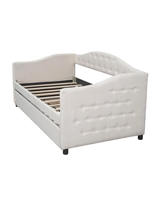 Simplie Fun Upholstered Twin Size Daybed With Trundle