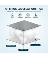 Slickblue Indoor Outdoor Tufted Bench Cushion with Soft Pp Cotton