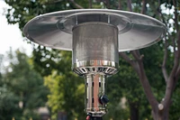 Outdoor Patio Propane Heater With Portable Wheels 47,000 Btu 88 Inch Standing Gas Outside Hea