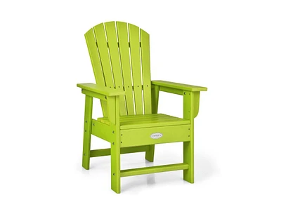 Slickblue Patio Kids' Adirondack Chair with Ergonomic Backrest-Green