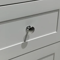 Modern White 3-Drawer Nightstand with Usb Charging