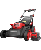 Streamdale Furniture Black & Red 80V Brushless Cordless Self-Propelled Electric Lawn Mower