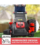 Streamdale Furniture Black & Red 80V Brushless Cordless Self-Propelled Electric Lawn Mower