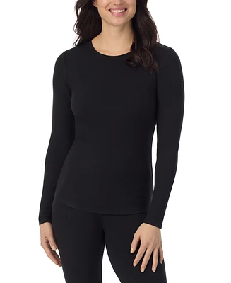 Cuddl Duds Women's Ribbed Crewneck Long-Sleeve Top