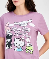 Love Tribe Juniors' Hello Kitty & Friends Crewneck Short-Sleeve Tee