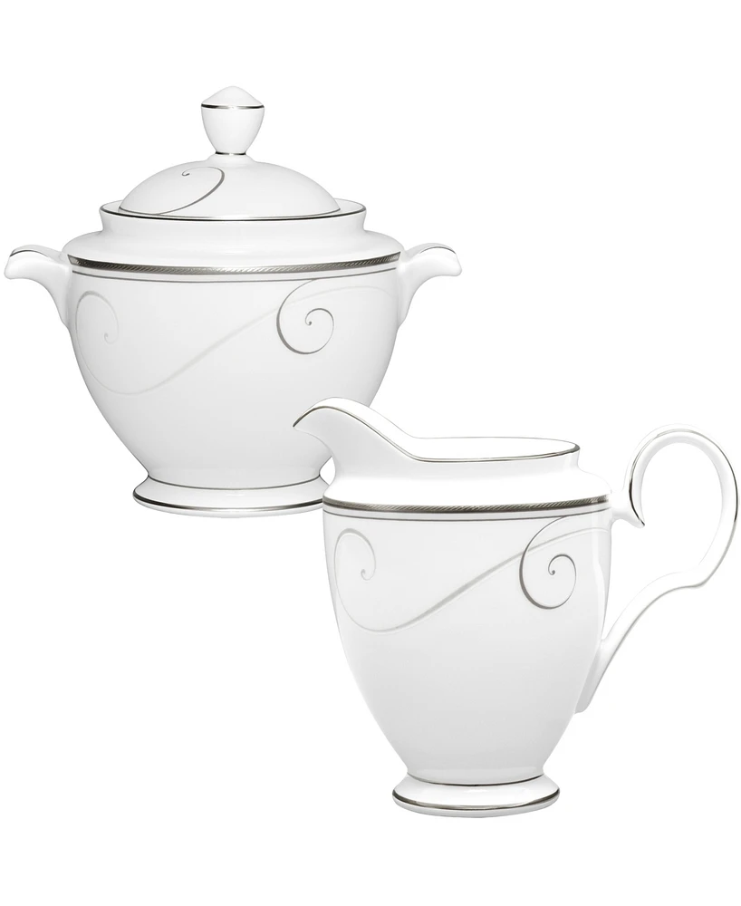 Noritake Platinum Wave Sugar Creamer Set