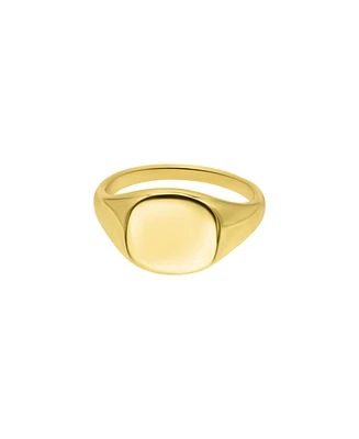 Adornia Gold Square Face Signet Pinky Ring