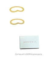 Adornia Gold Chevron Pair of Rings