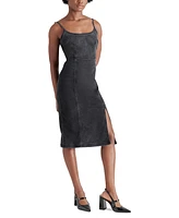 Steve Madden Women's Slit-Front Giselle Denim Midi Dress