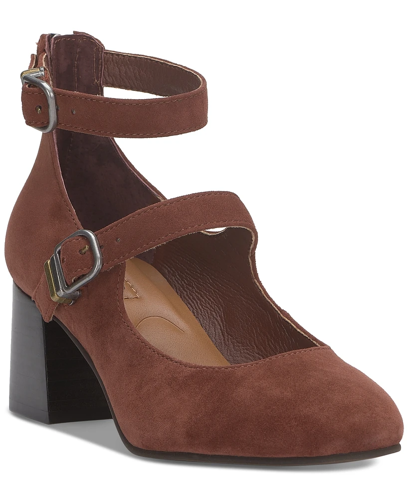 Lucky Brand Women's Cemli Double-Strap Mary Jane Block-Heel Pumps