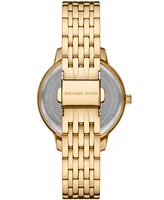 Michael Kors Women's Melissa Three-Hand Gold-Tone Stainless Steel Watch Set 35mm