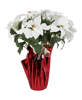 Northlight White Artificial Christmas Poinsettia 20"