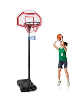 Slickblue Height Adjustable Basketball Hoop with 2 Nets and Fillable Base