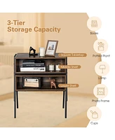 Slickblue 2 Pieces Stackable Night Stand Bedside End Table Set