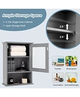 Sugift Bathroom Wall Mounted Adjustable Hanging Storage Medicine Cabinet