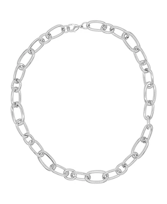 Adornia Silver Chunky Link Necklace