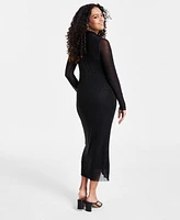 Bar Iii Petite Studded Mesh Midi Dress, Created for Macy's